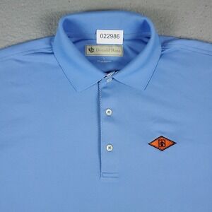 Donald Ross Polo Shirt Mens Large Blue Golf Casual Short Sleeve **